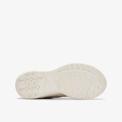 Feather Pace Older White - Clarks Kids
