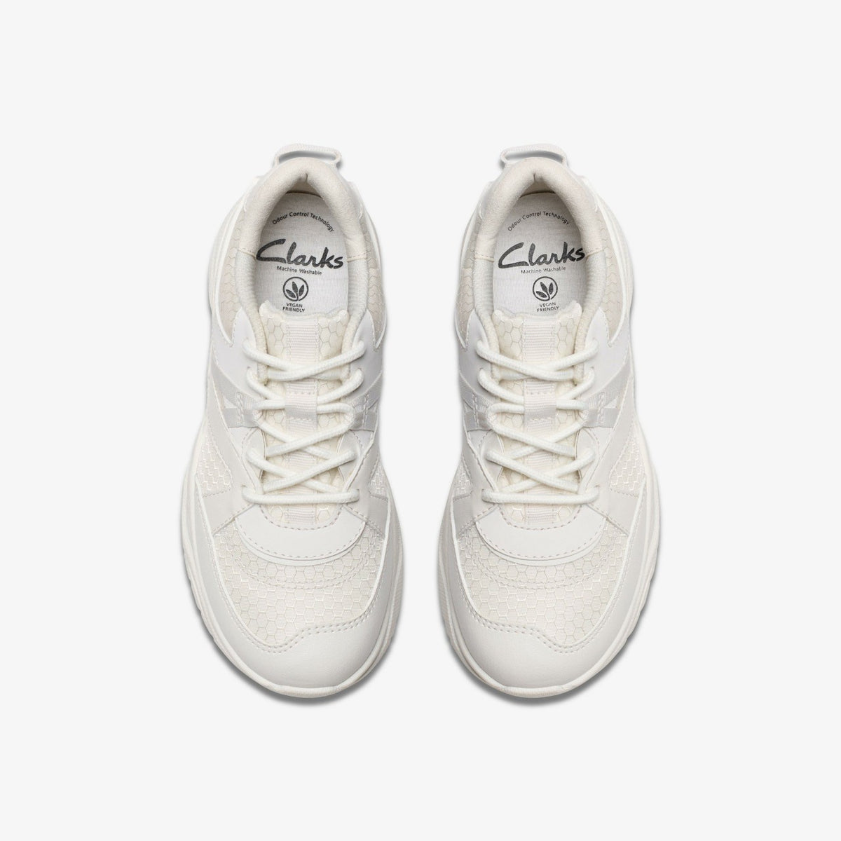 Feather Pace Older White - Clarks Kids