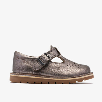 Joyful Skip Toddler Pewter - Clarks Kids