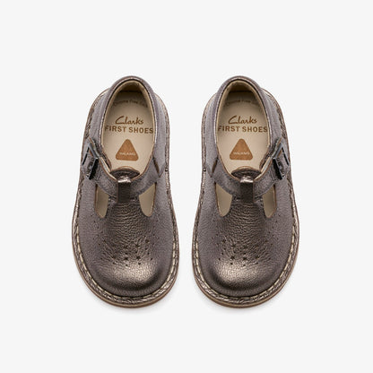 Joyful Skip Toddler Pewter - Clarks Kids