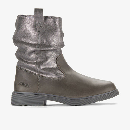 Oaklyn Top Kid Pewter Suede - Clarks Kids
