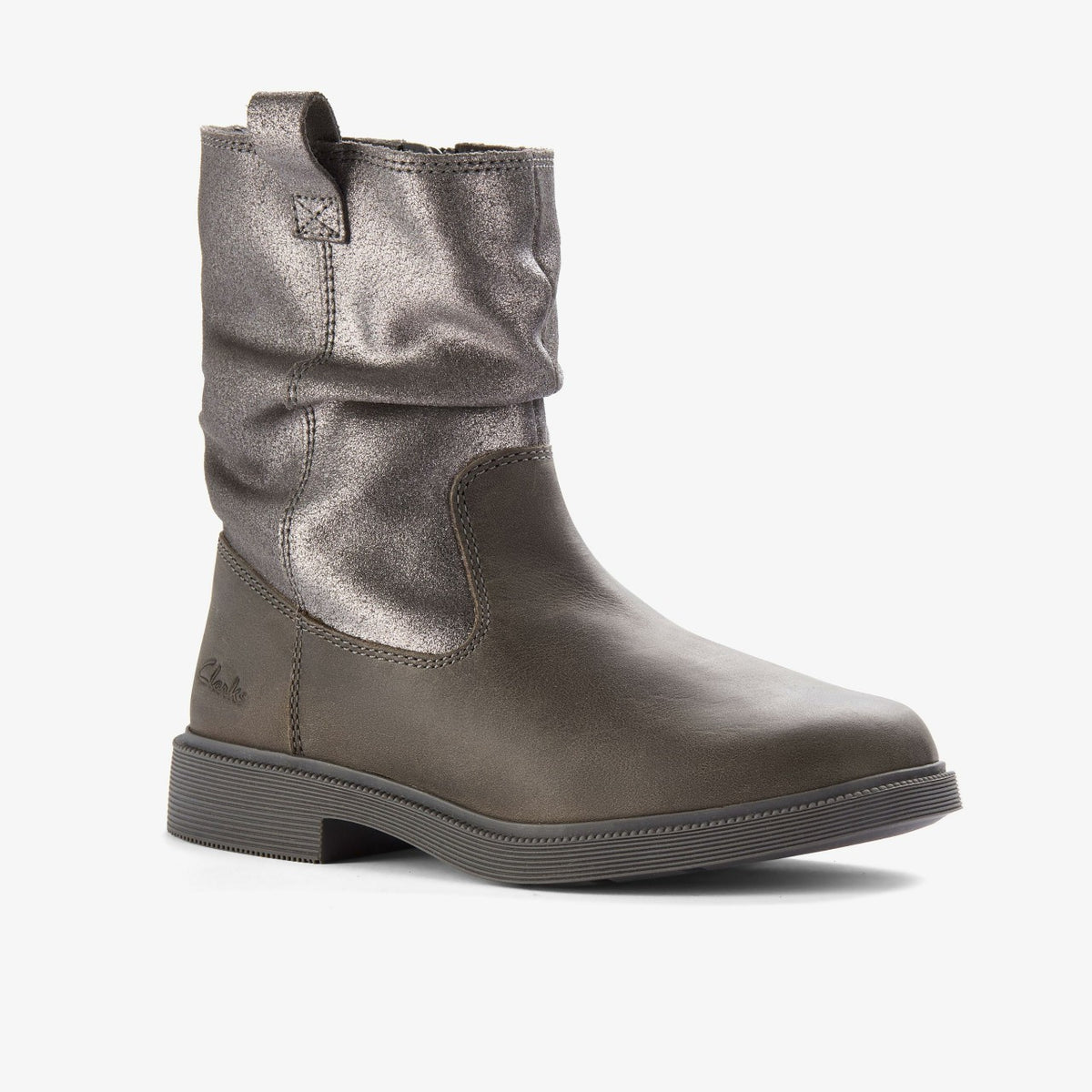 Oaklyn Top Kid Pewter Suede - Clarks Kids