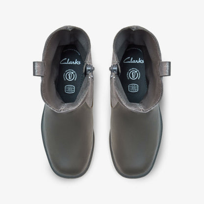 Oaklyn Top Kid Pewter Suede - Clarks Kids