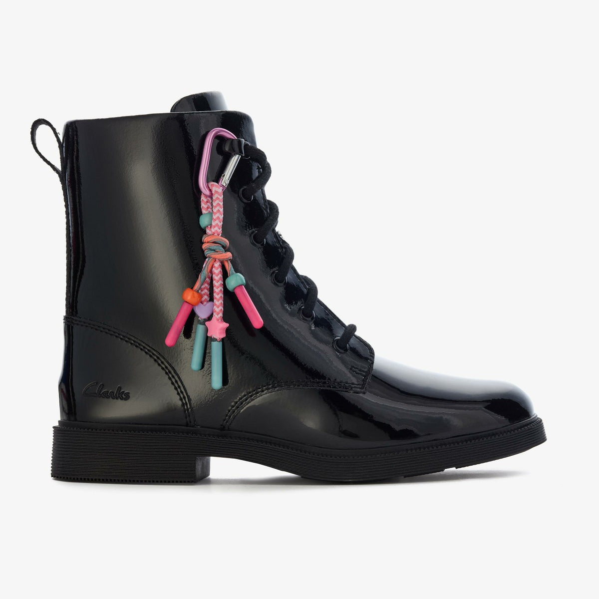 Oaklyn Charm Older Black Patent - Clarks Kids