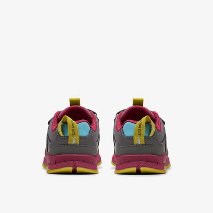 Selva Hero Toddler Dark Grey Combination - Clarks Kids