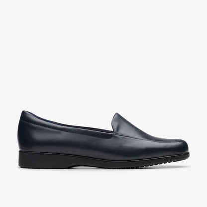 Georgia Loafer Navy Leather - Clarks Women