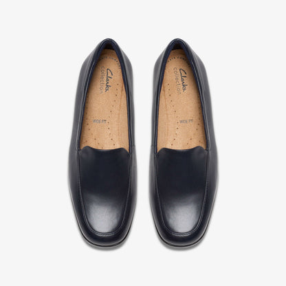 Georgia Loafer Navy Leather - Clarks Women