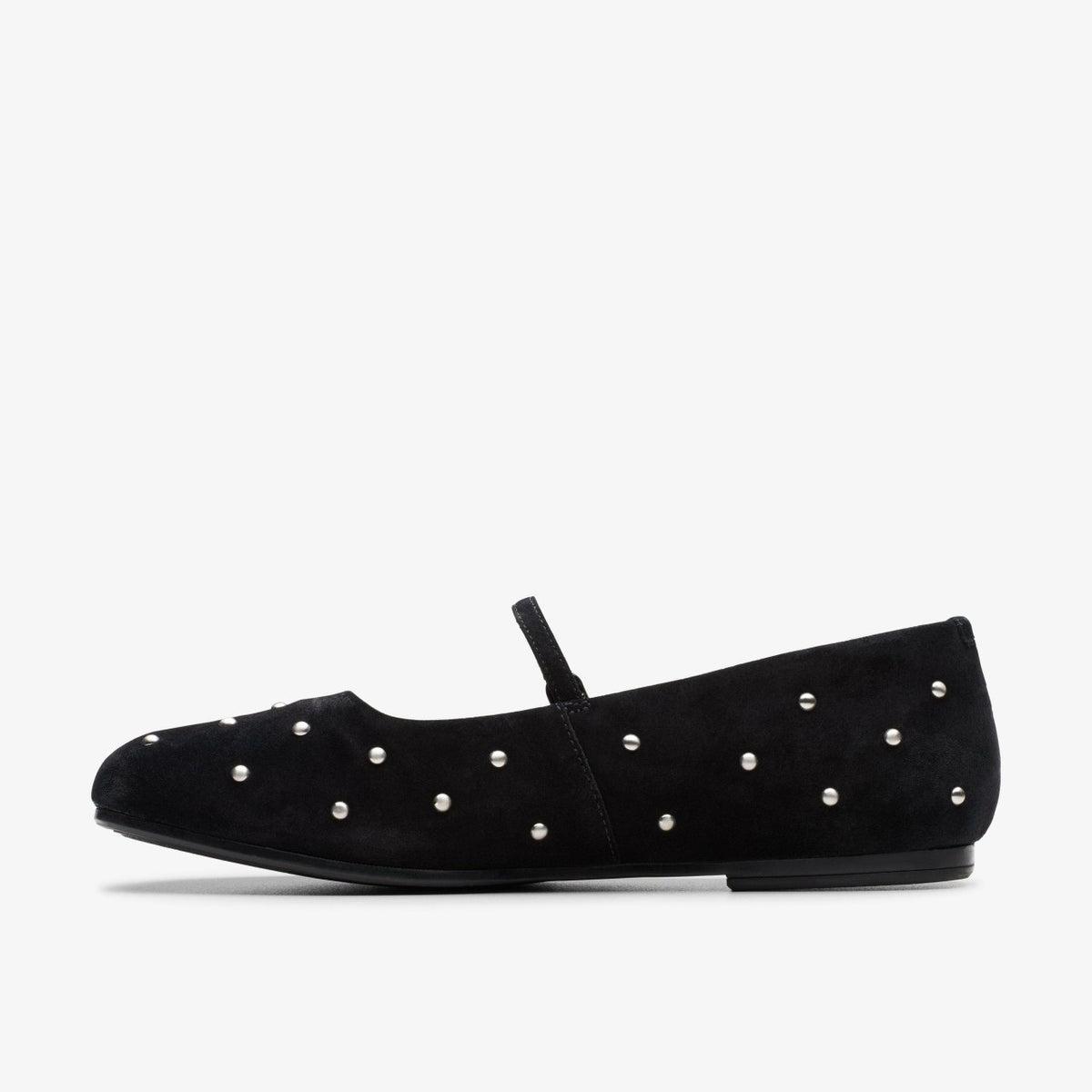 Livia Stud Black Suede - Clarks Women