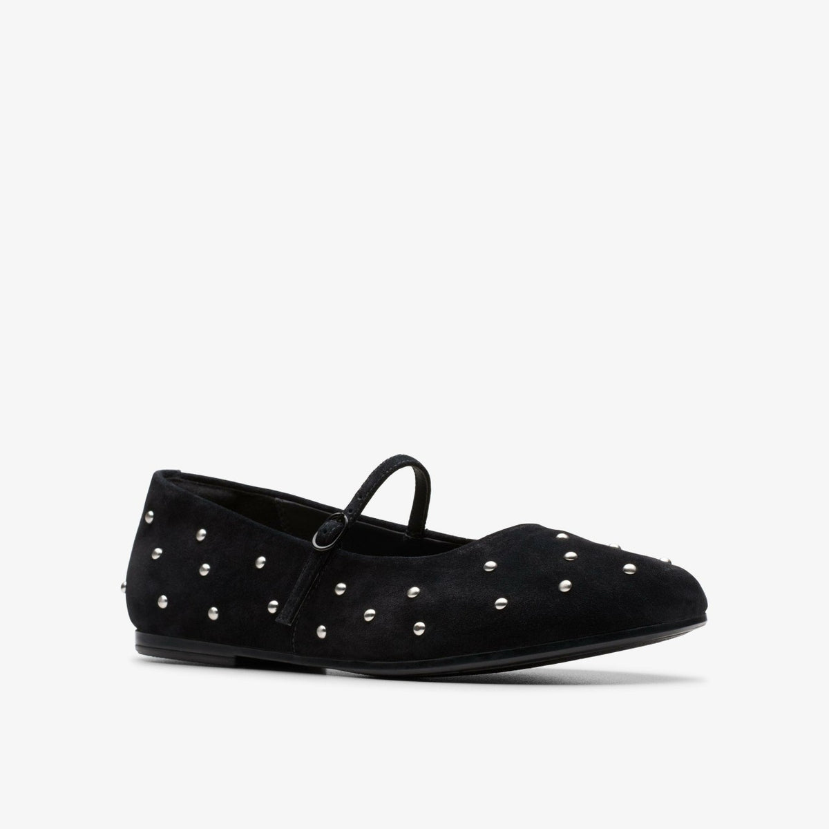Livia Stud Black Suede - Clarks Women