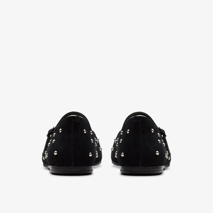 Livia Stud Black Suede - Clarks Women