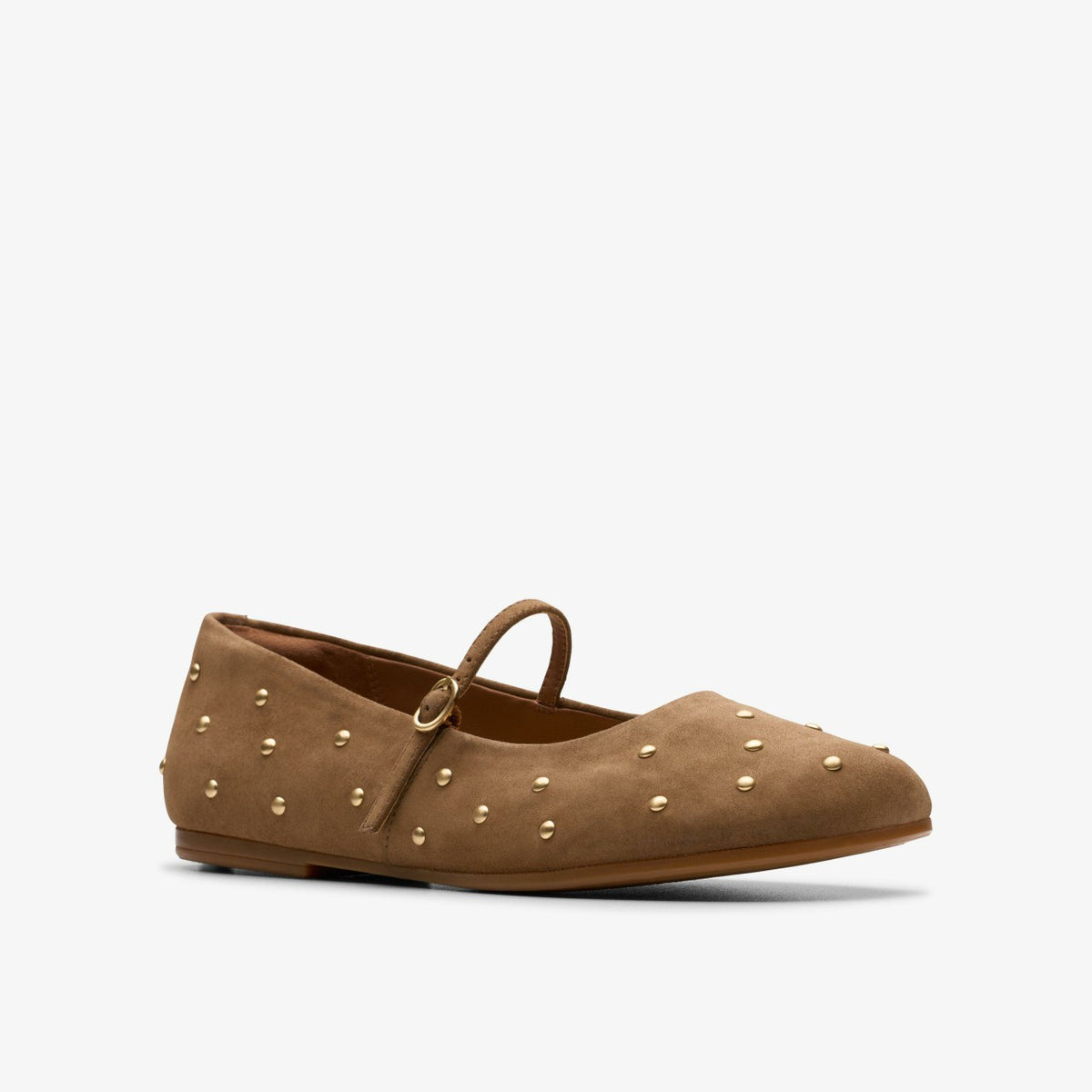 Livia Stud Walnut Suede - Clarks Women