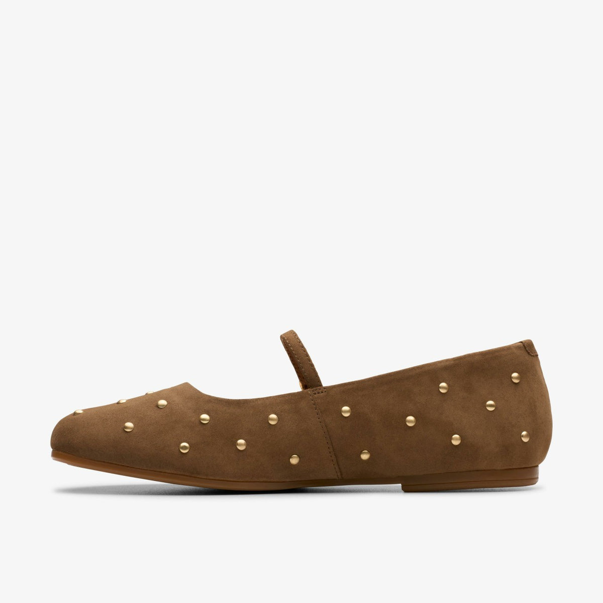 Livia Stud Walnut Suede - Clarks Women