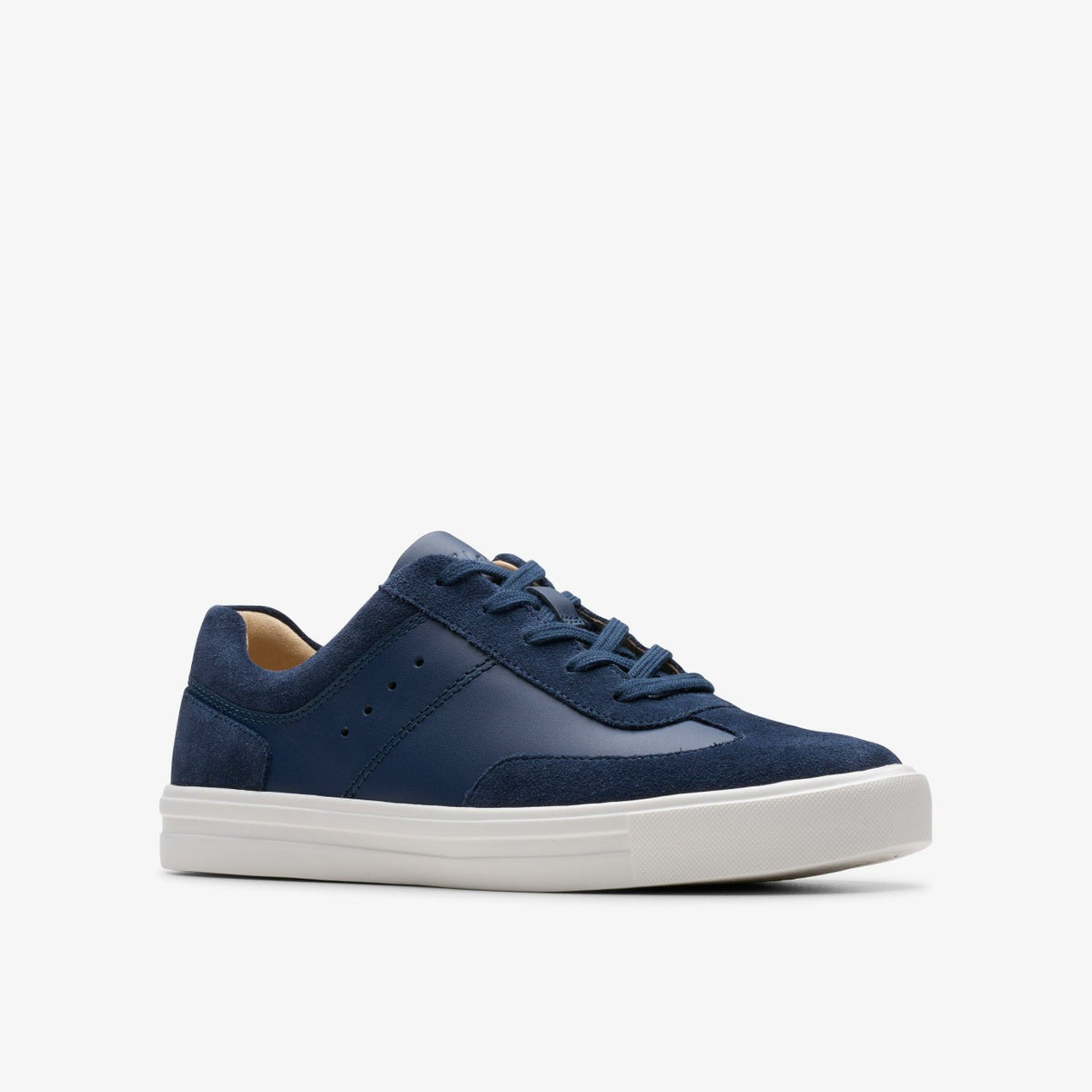 Makea Court Navy Leather - Clarks Women