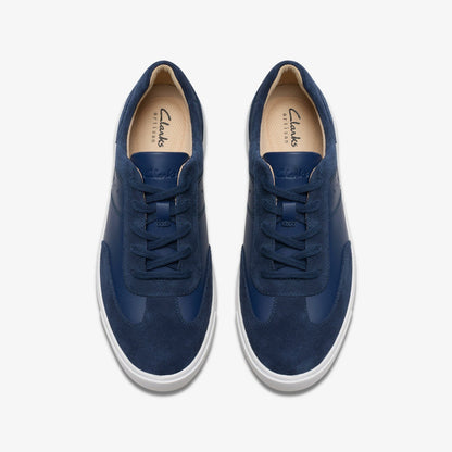 Makea Court Navy Leather - Clarks Women
