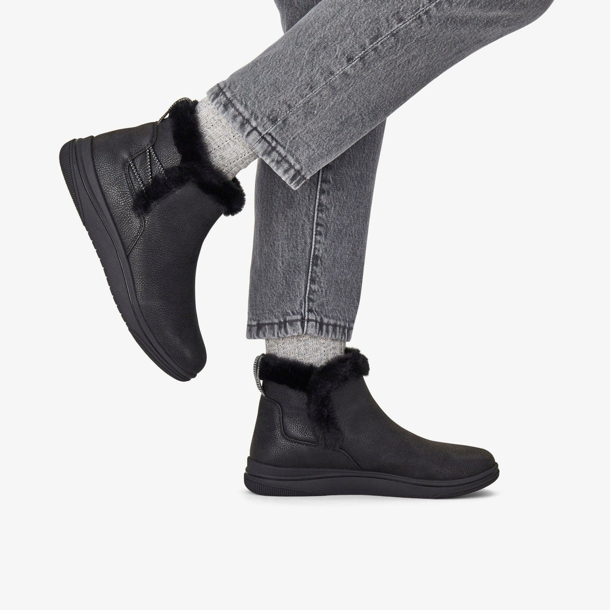 Brinkley Fur Black Combination - Clarks Women