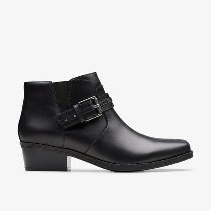 Danyelle Wish Black Leather - Clarks Women