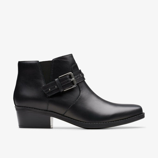 Danyelle Wish Black Leather - Clarks Women