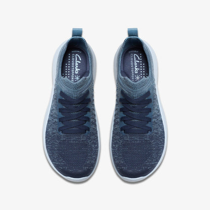 Solevana Lace Light Blue Combination - Clarks Women