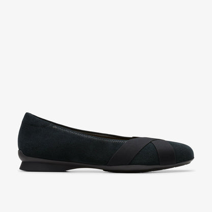 Jazmynn Gem Black Suede - Clarks Women