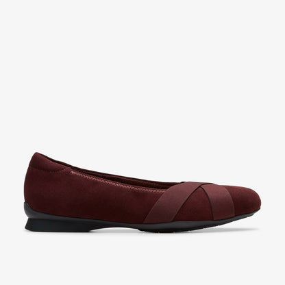 Jazmynn Gem Merlot Suede - Clarks Women