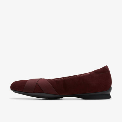Jazmynn Gem Merlot Suede - Clarks Women