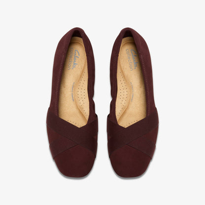 Jazmynn Gem Merlot Suede - Clarks Women