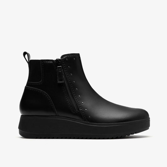 Zylah Willow Black Leather - Clarks Women