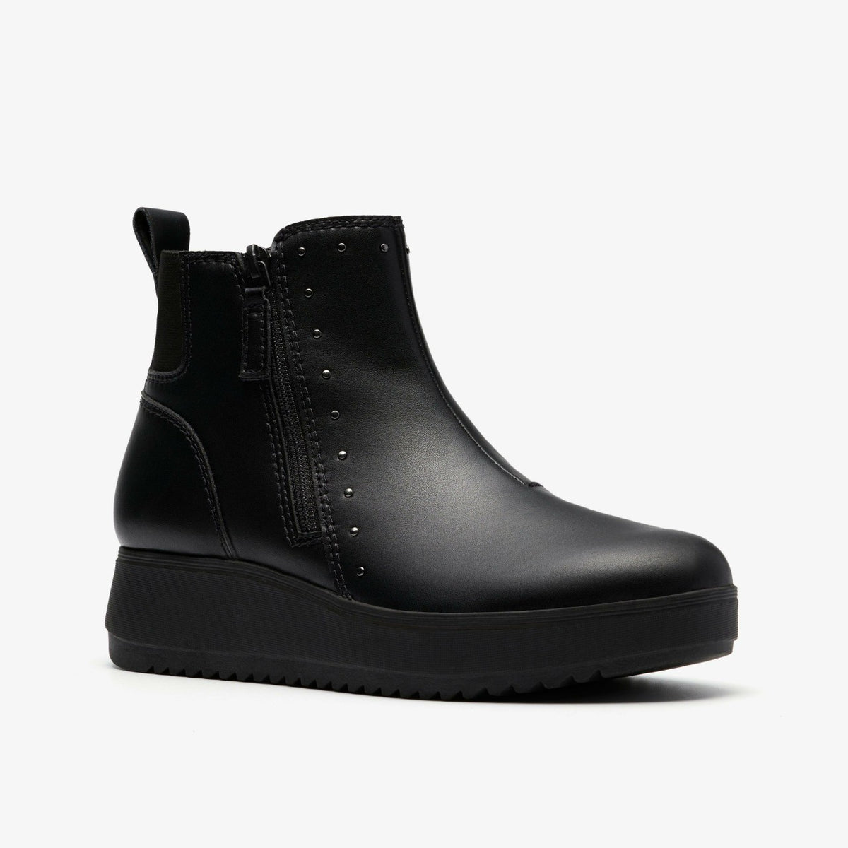 Zylah Willow Black Leather - Clarks Women