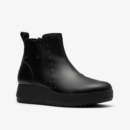 Zylah Willow Black Leather - Clarks Women