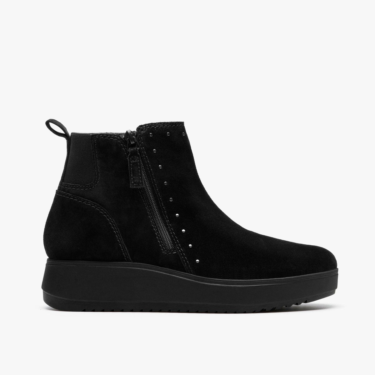 Zylah Willow Black Suede - Clarks Women