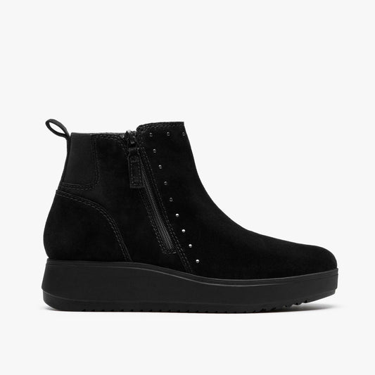 Zylah Willow Black Suede - Clarks Women