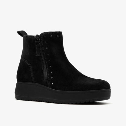 Zylah Willow Black Suede - Clarks Women