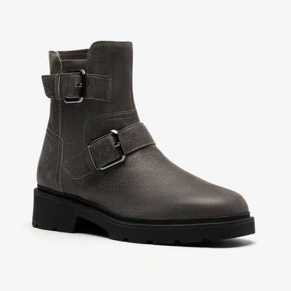 Lauryl Bay Dark Grey Leather - Clarks Women
