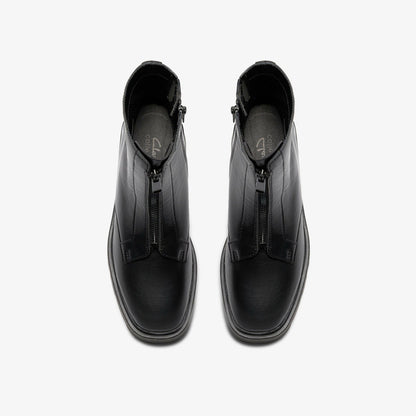 Lauryl Zip Black Leather - Clarks Women