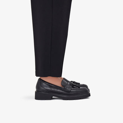 Lauryl Tassel Black Leather - Clarks Women