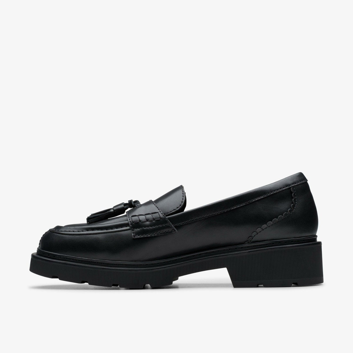 Lauryl Tassel Black Leather - Clarks Women