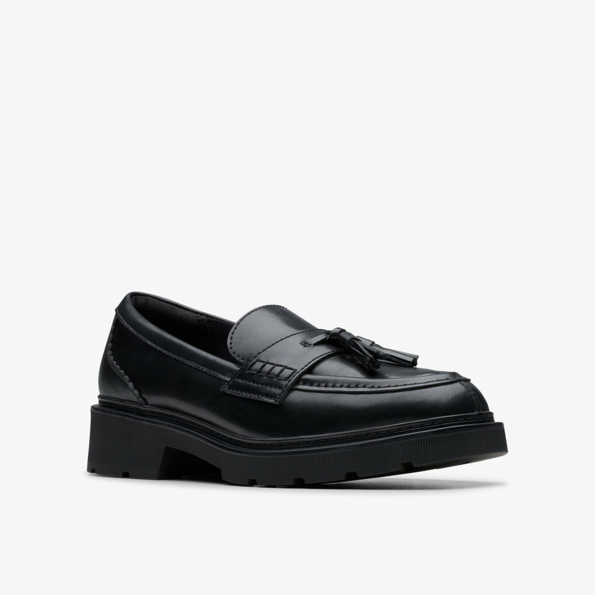 Lauryl Tassel Black Leather - Clarks Women