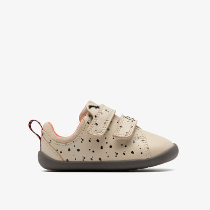 Roamer Wish Toddler Off White Print - Clarks Kids