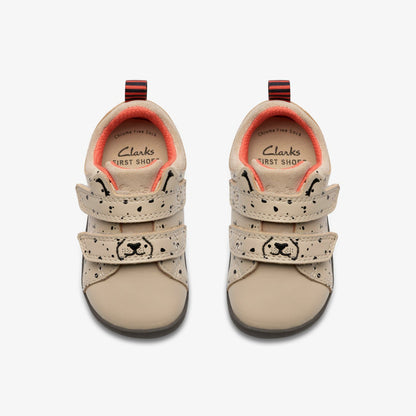 Roamer Wish Toddler Off White Print - Clarks Kids