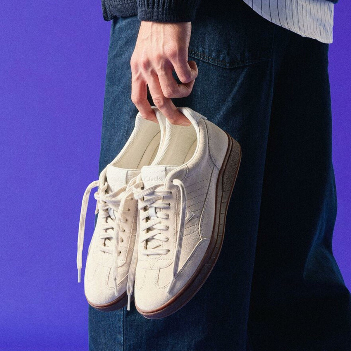 Craft Rally Ace Off White Suede - Clarks Men