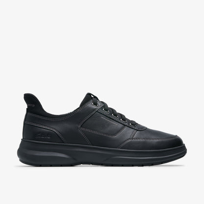Mullan Easy Black Leather - Clarks Men
