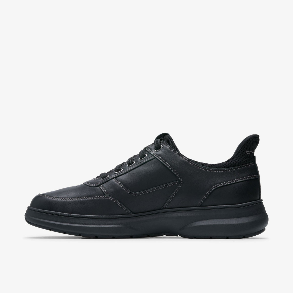 Mullan Easy Black Leather - Clarks Men