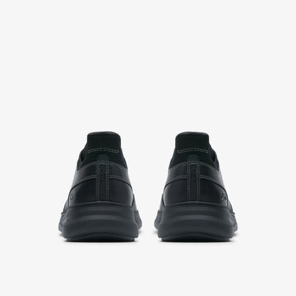Mullan Easy Black Leather - Clarks Men