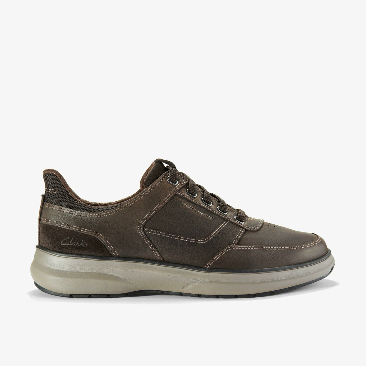 Mullan Easy Dark Brown Leather - Clarks Men