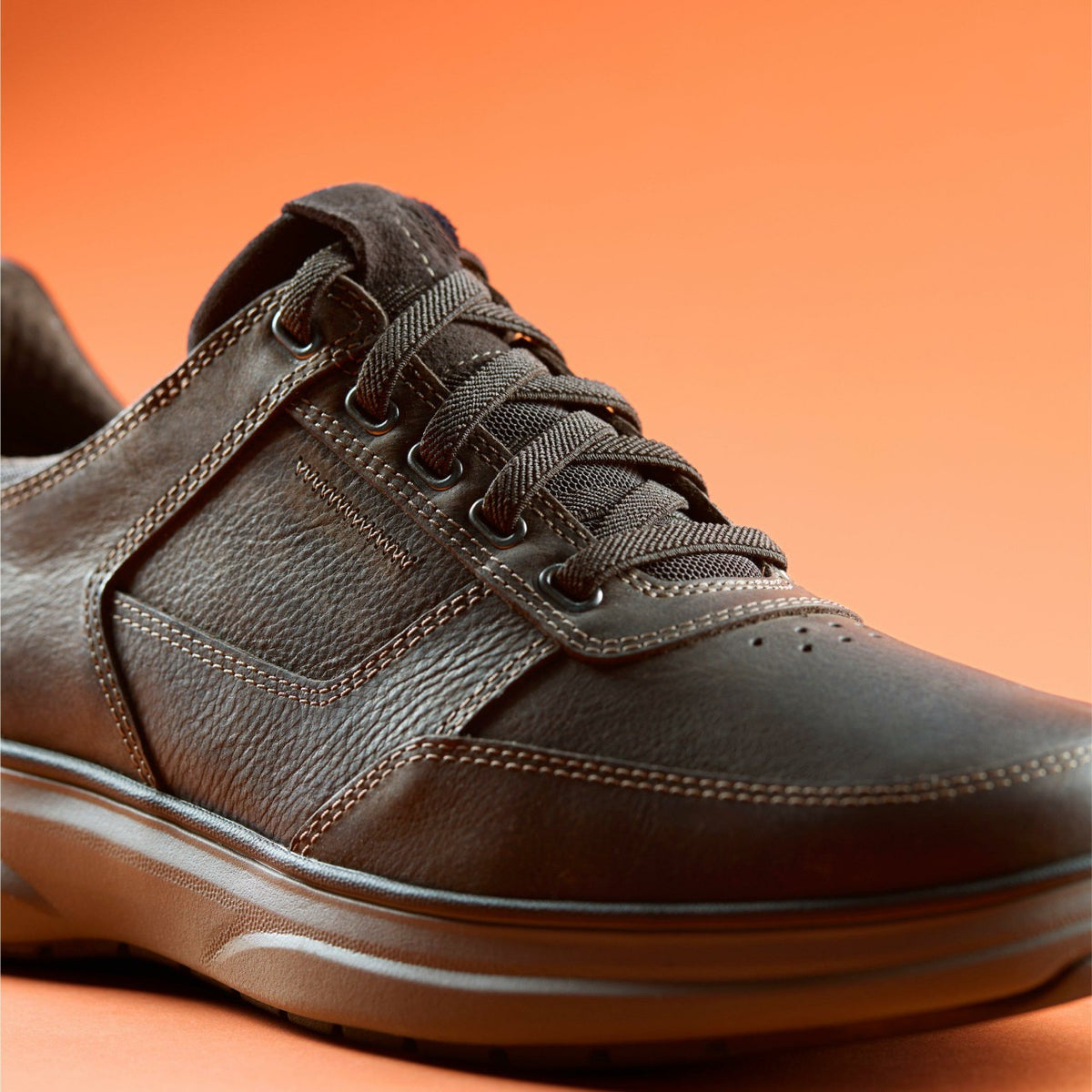 Mullan Easy Dark Brown Leather - Clarks Men