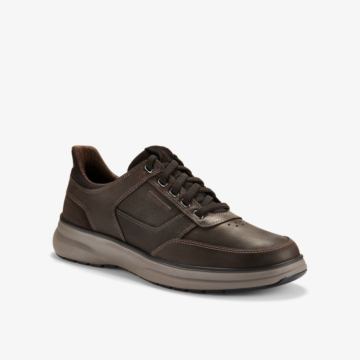 Mullan Easy Dark Brown Leather - Clarks Men