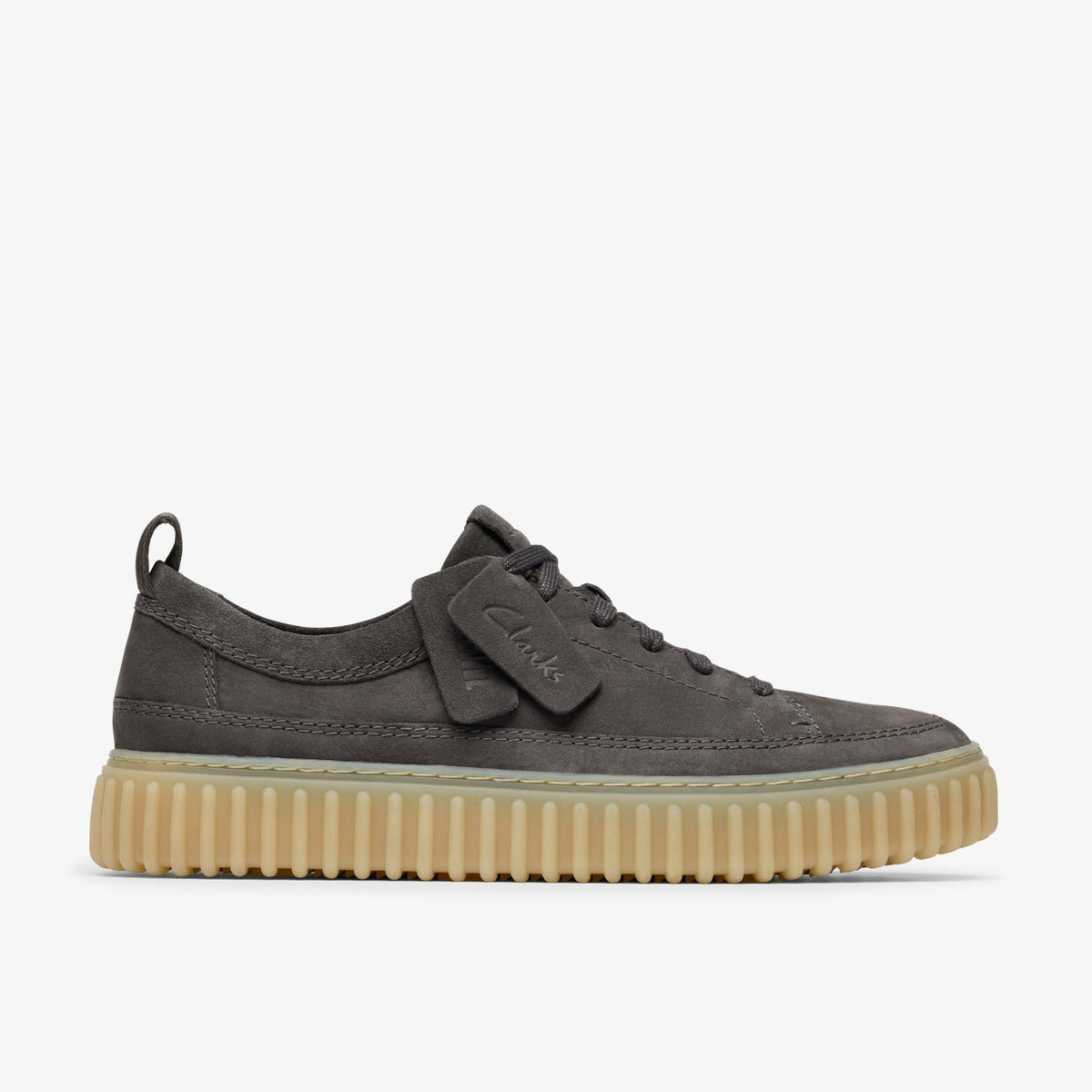 Torhill Lace Dark Grey Nubuck - Clarks Men