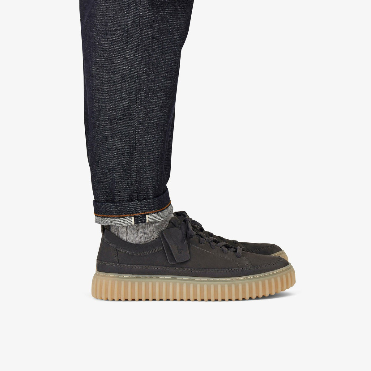 Torhill Lace Dark Grey Nubuck - Clarks Men