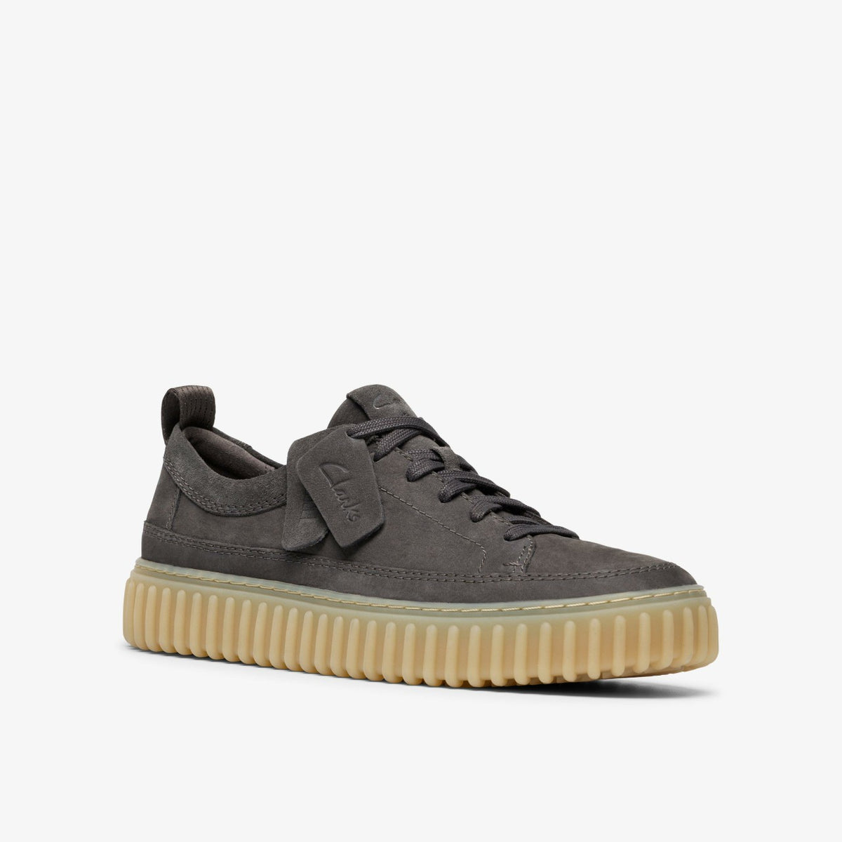 Torhill Lace Dark Grey Nubuck - Clarks Men
