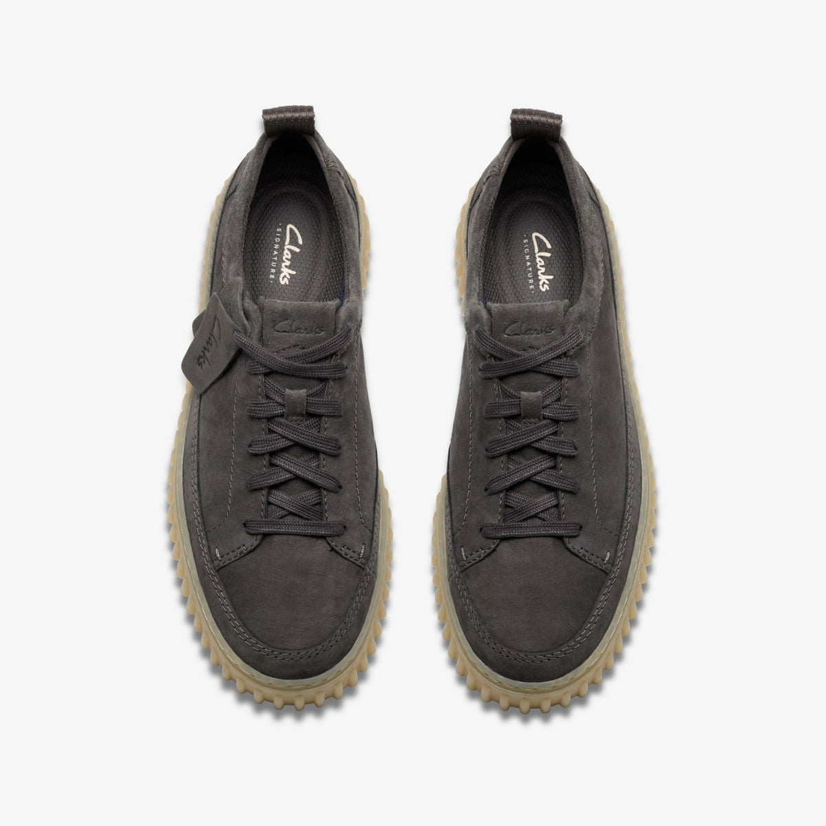 Torhill Lace Dark Grey Nubuck - Clarks Men
